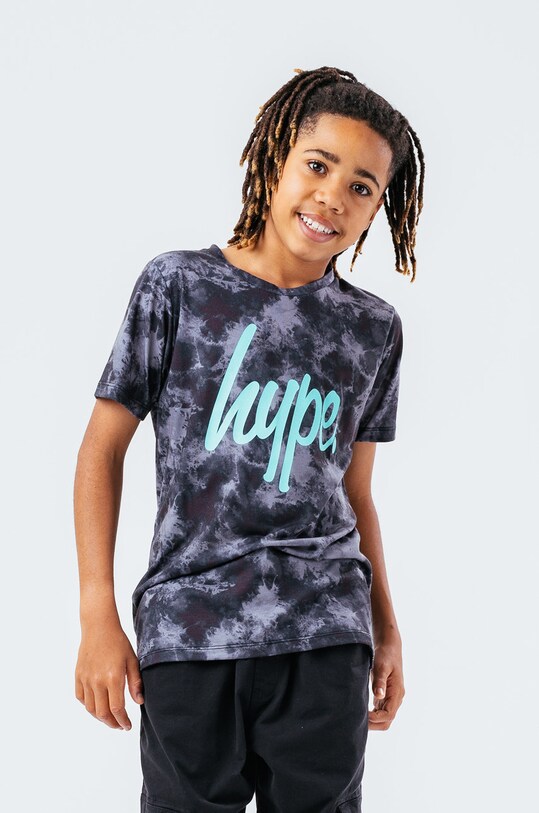 Hype T-shirt bawełniany wzorzyste szary ZWF.003