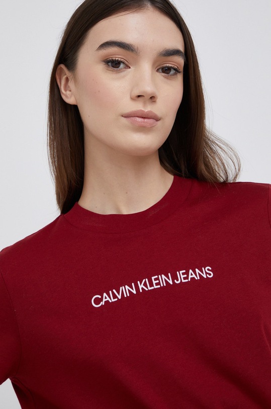 Tričko Calvin Klein Jeans červená J20J216251.4890