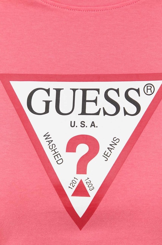 Guess tricou din bumbac roz W1YI1B.I3Z11