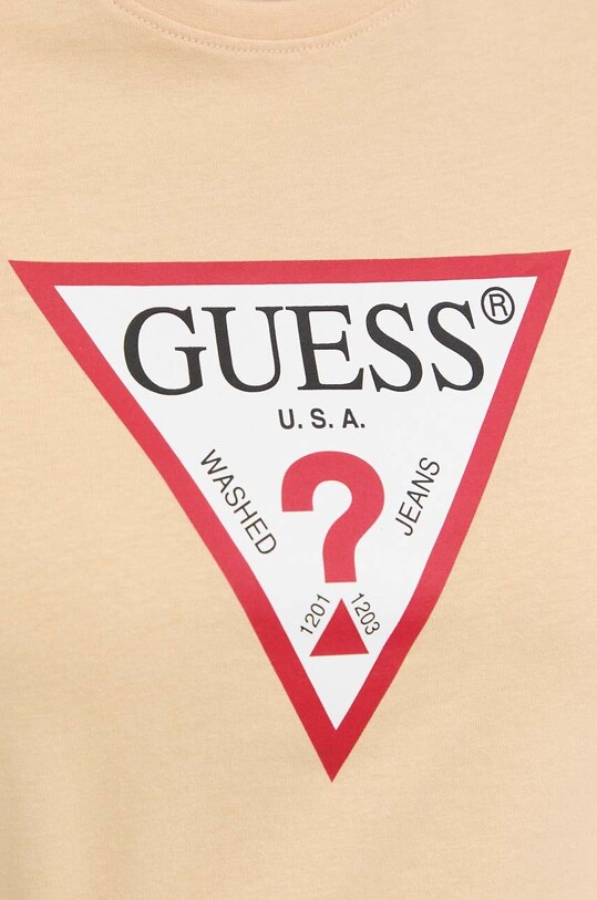 Бавовняна футболка Guess W1YI1B.I3Z11 бежевий