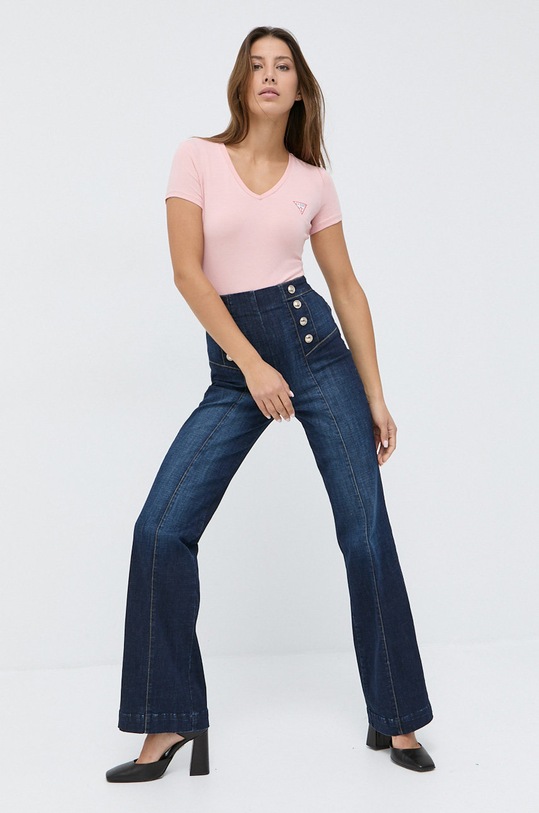 Guess T-shirt W1YI1A.J1311 W1YI1A.J1311 różowy AA00