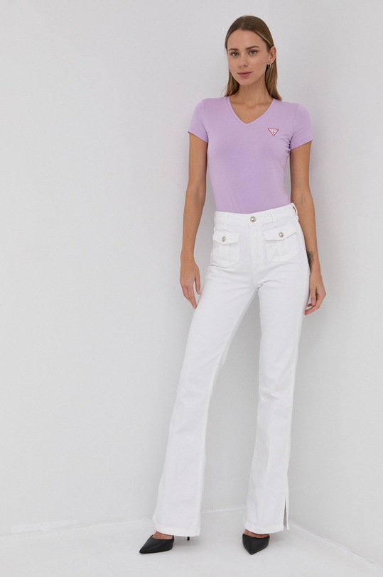 Guess T-shirt W1YI1A.J1311 W1YI1A.J1311 fioletowy AA00