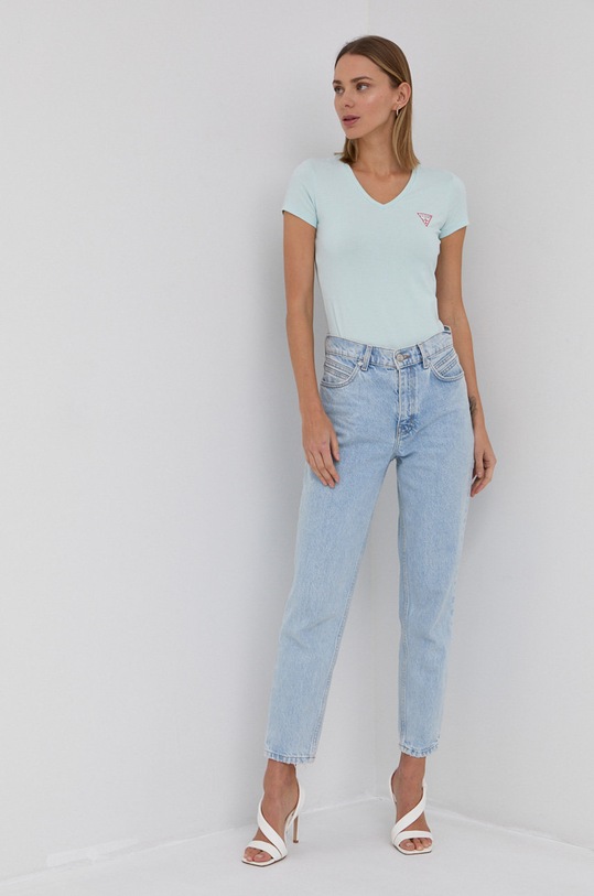 Tričko Guess W1YI1A.J1311 tyrkysová AA00