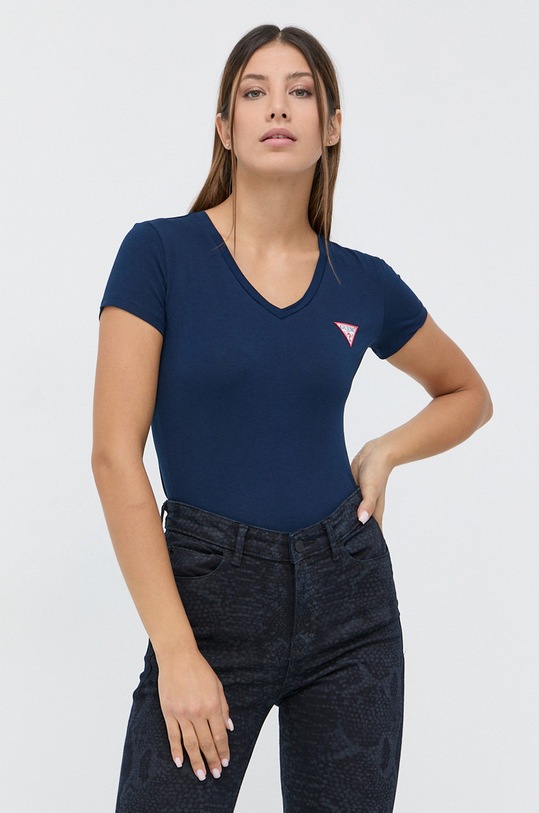 Guess T-shirt W1YI1A.J1311 z elastanem granatowy W1YI1A.J1311
