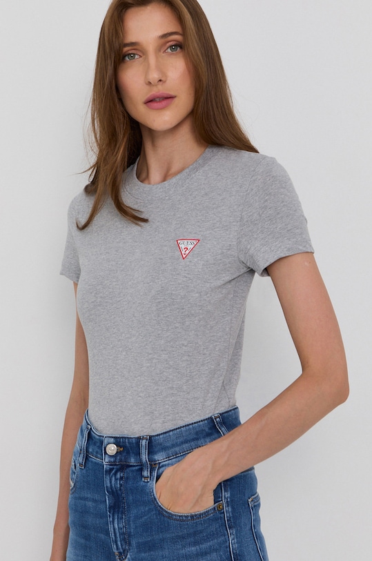 Guess T-shirt W1YI0Z.J1311 z elastanem biały W1YI0Z.J1311