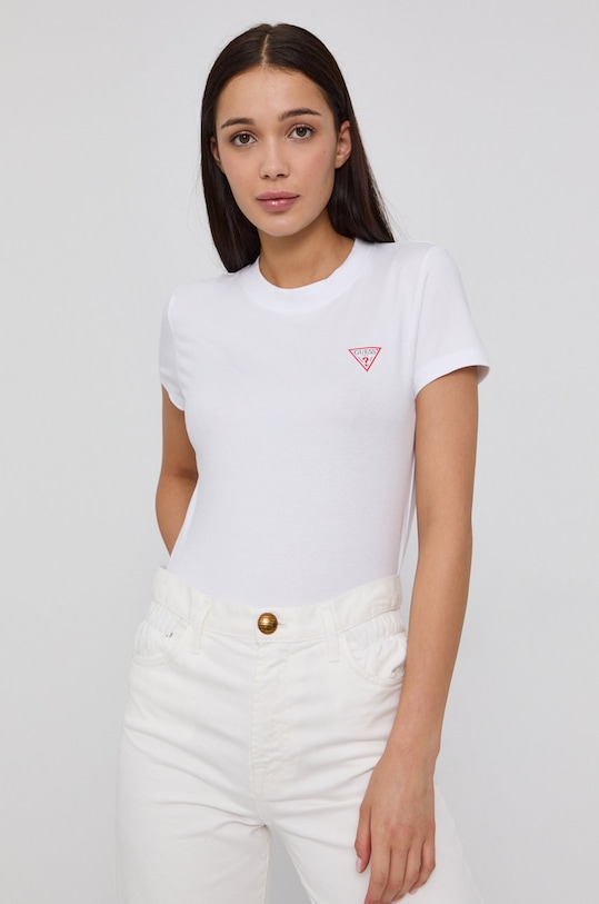 Guess T-shirt W1YI0Z.J1311 z elastanem biały W1YI0Z.J1311