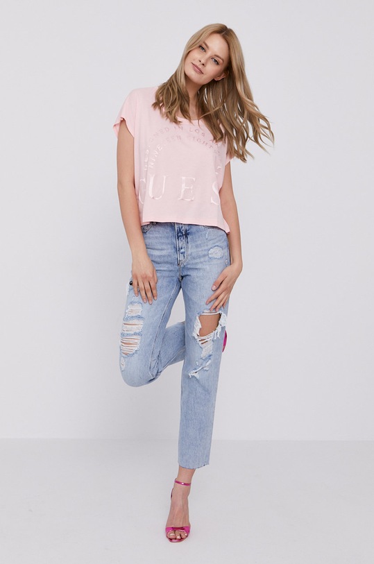 Guess T-shirt pozostałe różowy W1YI10.R9SN2