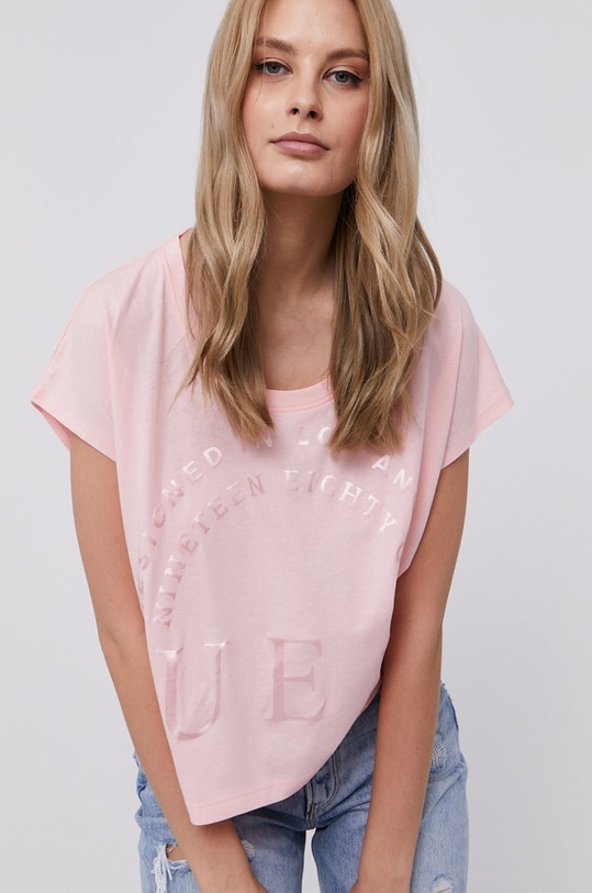 Guess T-shirt W1YI10.R9SN2 różowy AW21
