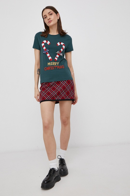 JDY T-shirt 15238317 zielony AW21