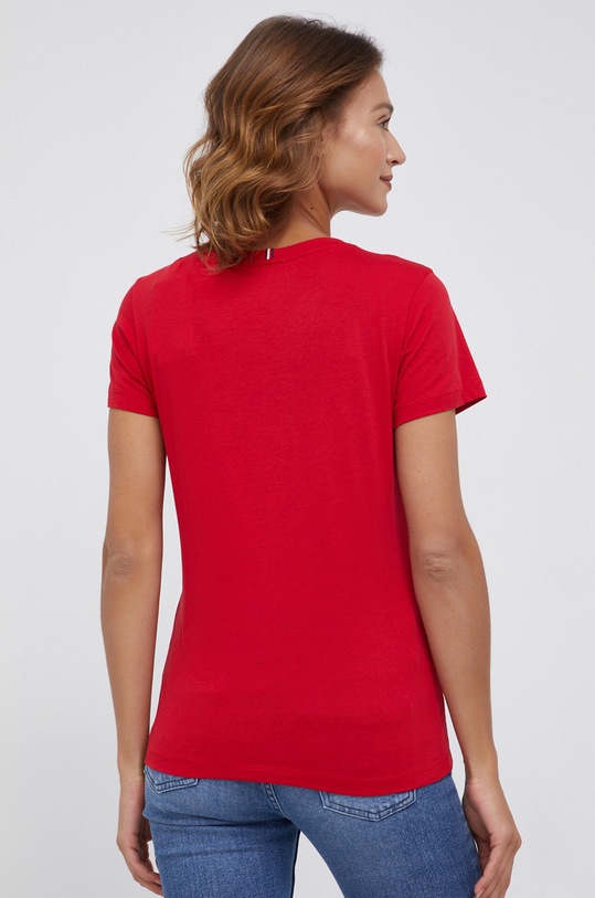 Odzież Tommy Hilfiger T-shirt bawełniany WW0WW27735.4890 czerwony