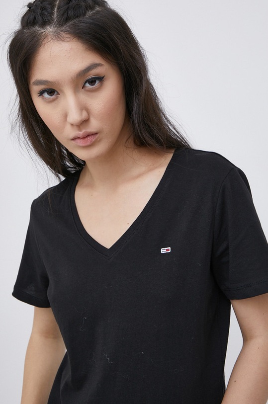 Tommy Jeans T-shirt bawełniany (2-pack) DW0DW11458.4890 czarny DW0DW11458.4890