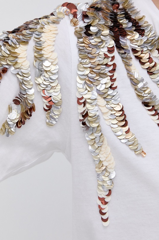 Patrizia Pepe T-shirt bawełniany 2M4180.A9R4 biały