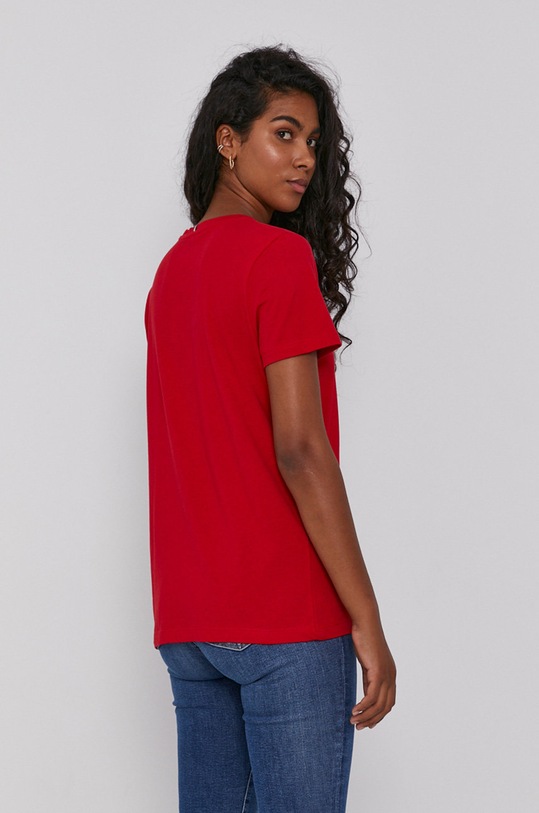 Odzież Tommy Hilfiger T-shirt bawełniany WW0WW28682.4890 czerwony