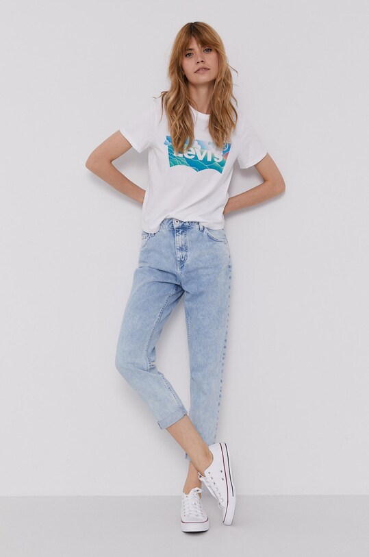 Levi's T-shirt A0458.0004 A0458.0004 biały AW21