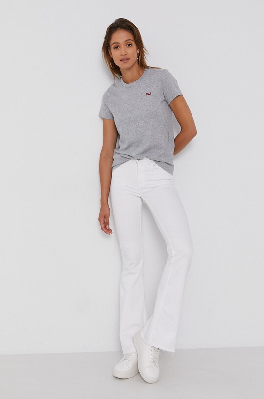Levi's T-shirt okrągły szary 39185.0143