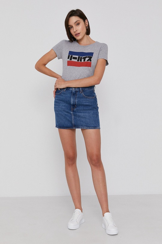 Levi's T-shirt bawełniany 17369.1776 szary AW21