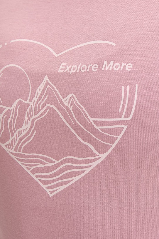 Viking Τ-shirt πεζοπορίας γυναικείο Lenta Bamboo 500.22.5540 ροζ