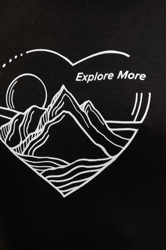 Viking Τ-shirt πεζοπορίας γυναικείο Lenta Bamboo 500.22.5540 μαύρο