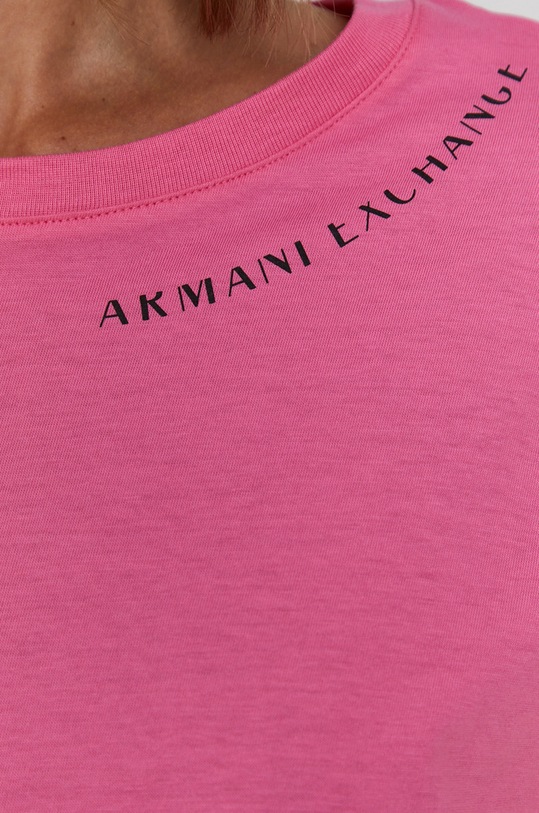 Armani Exchange T-shirt bawełniany 6KYTER.YJ6QZ 6KYTER.YJ6QZ różowy