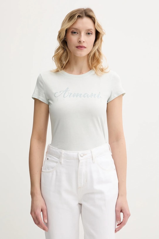 Armani Exchange t-shirt bawełniany turkusowy 8NYT91.YJG3Z