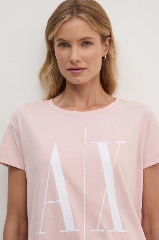 Одежда Хлопковая футболка Armani Exchange 8NYTCX.YJG3Z розовый