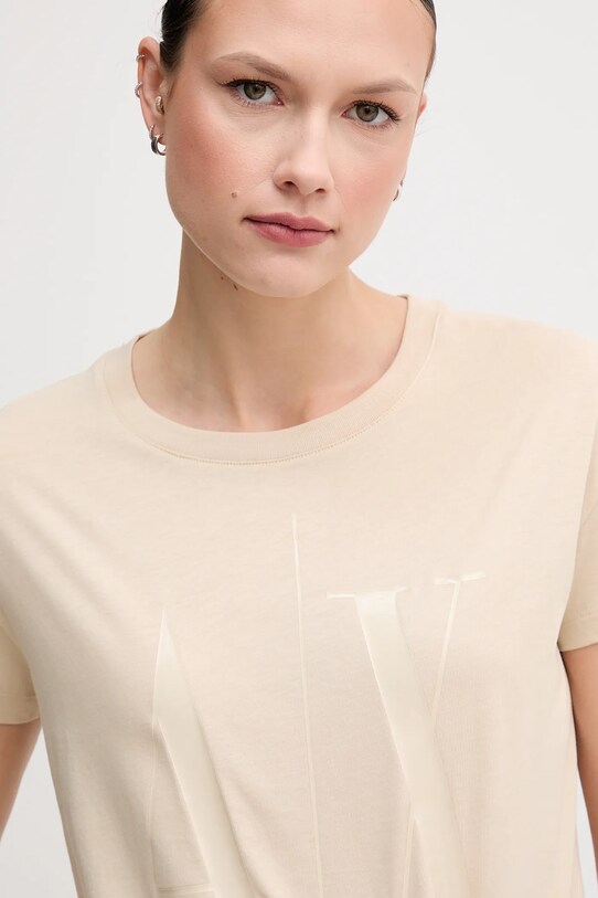 Îmbrăcăminte Armani Exchange tricou din bumbac 8NYTCX.YJG3Z bej