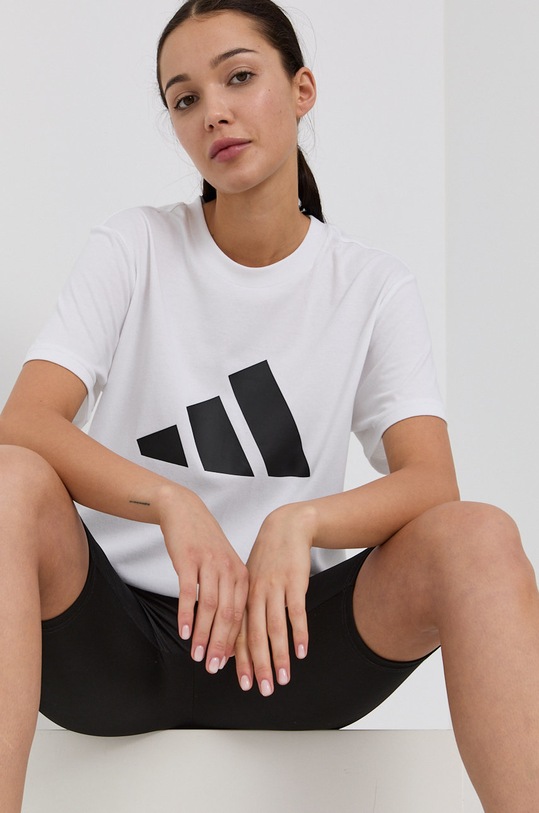 Tričko adidas Performance GU9697 kulatý bílá GU9697