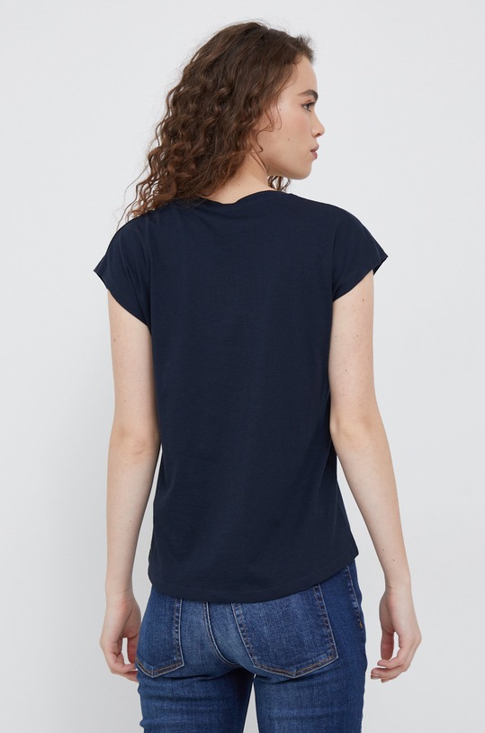 Oblečení Bavlněné tričko Pepe Jeans Bloom PL504821.594 námořnická modř