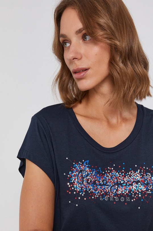 Tričko Pepe Jeans Bernice okrúhly tmavomodrá PL504981.594
