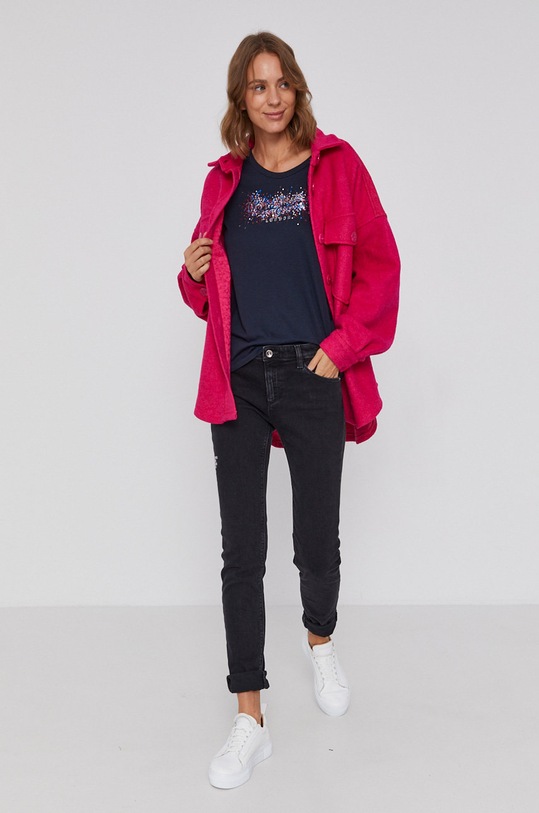 Tričko Pepe Jeans Bernice PL504981.594 tmavomodrá AW21