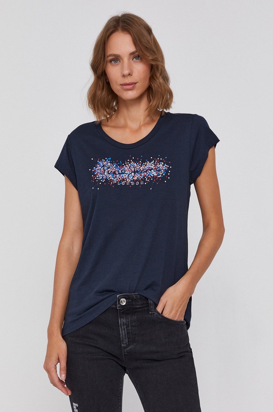 Tričko Pepe Jeans Bernice tmavomodrá PL504981.594