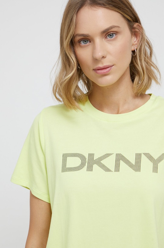 Dkny T-shirt DP1T6749 z elastanem żółty DP1T6749