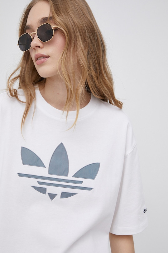 adidas Originals - Bavlnené tričko H35894 relaxed biela H35894