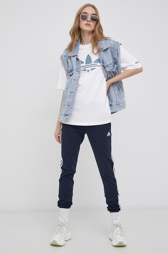 adidas Originals tricou din bumbac H35894 H35894 alb AW21