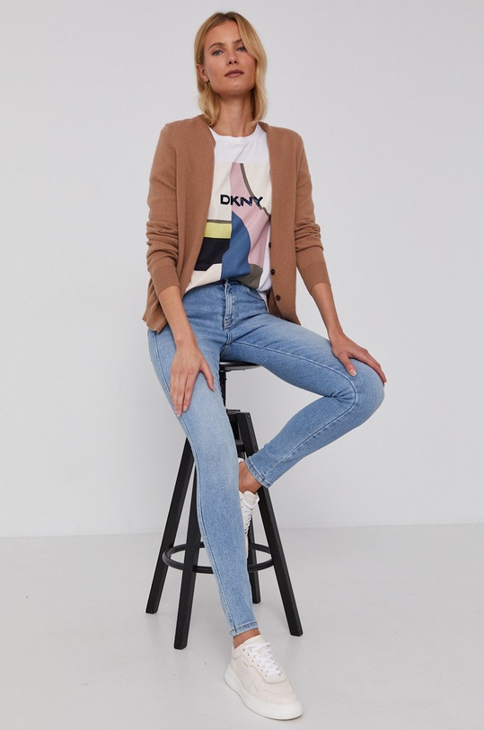 Dkny Tricou P0FF4CNA alb AW21