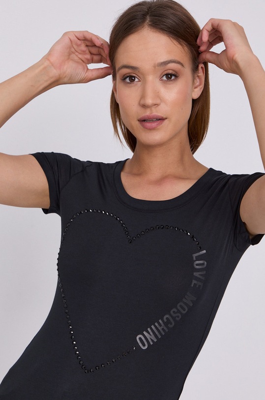 Love Moschino T-shirt czarny W.4.H19.09.E.2264