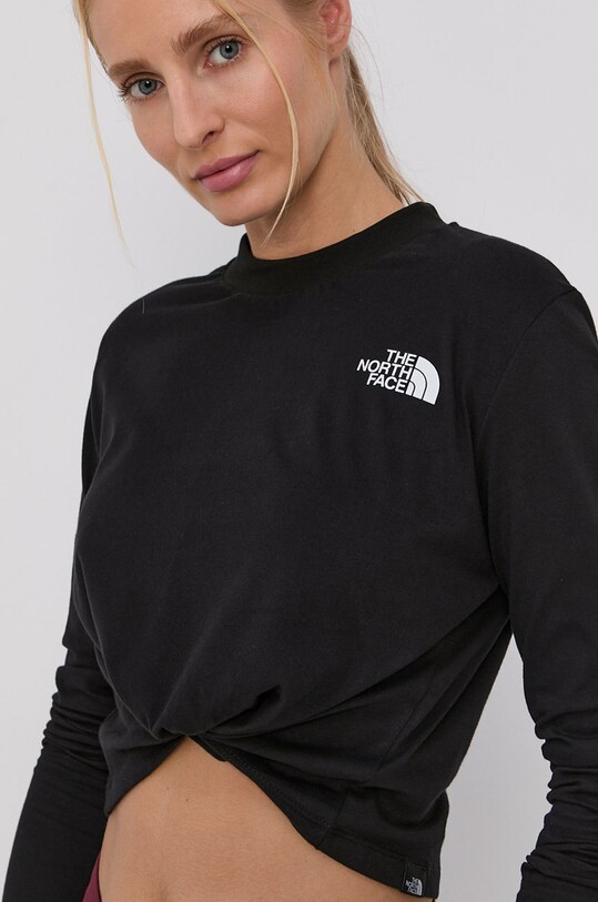 Pamučna majica dugih rukava The North Face pamuk crna NF0A5581JK31