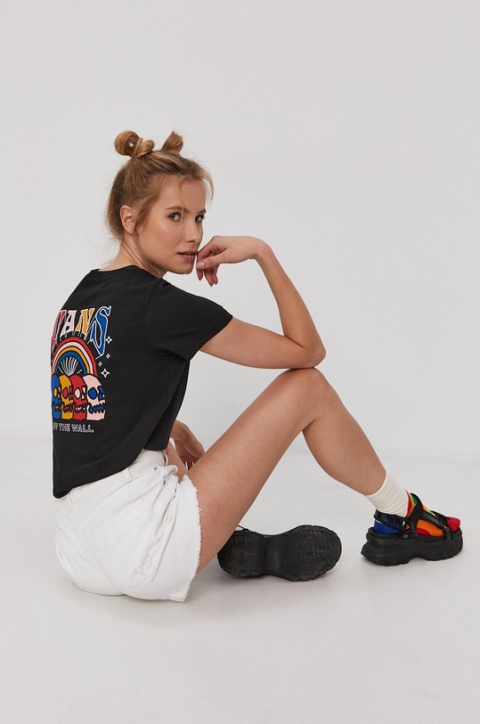 Vans T-shirt nadruk czarny VN0A5I83BLK1