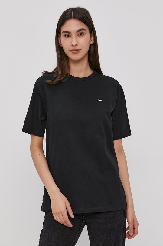 Vans t-shirt pamut fekete VN0A5I8XBLK1
