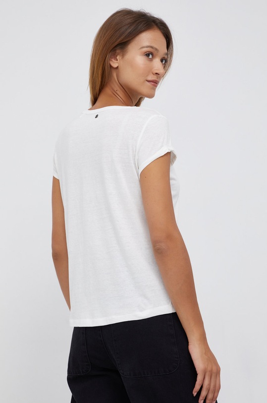 Odzież Mustang T-shirt bawełniany 1011398.2020 beżowy