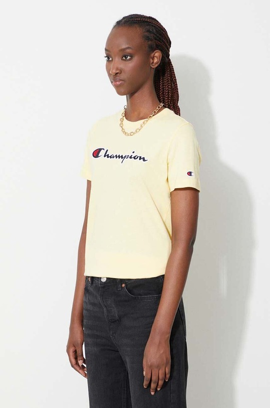 Champion cotton t-shirt yellow 114472