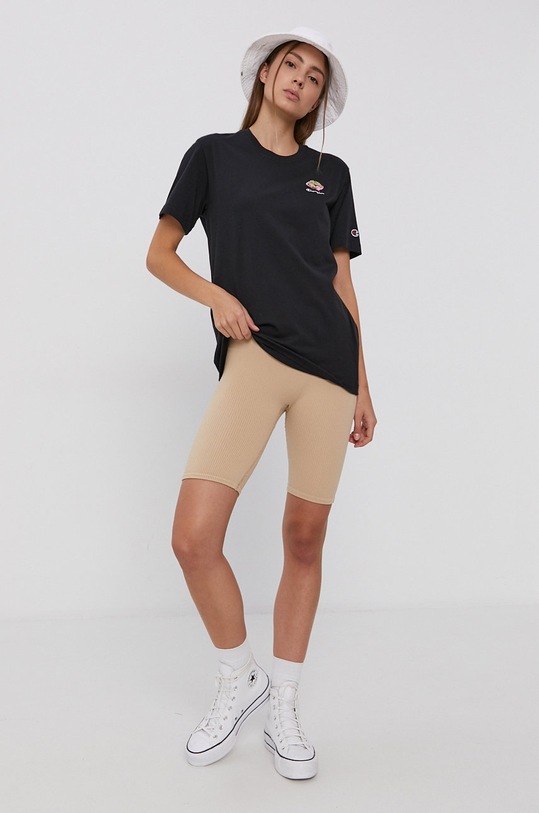 Champion Tricou din bumbac 114696 114696 negru AW21