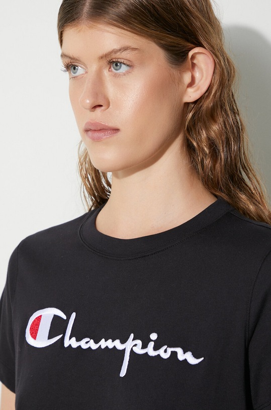Champion t-shirt in cotone 114128 nero