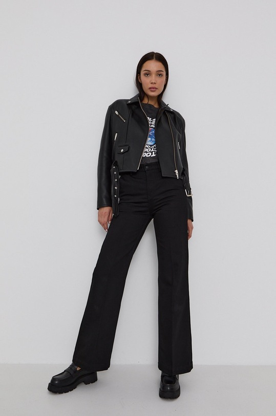 Bavlnené tričko The Kooples sivá FTSC23006K