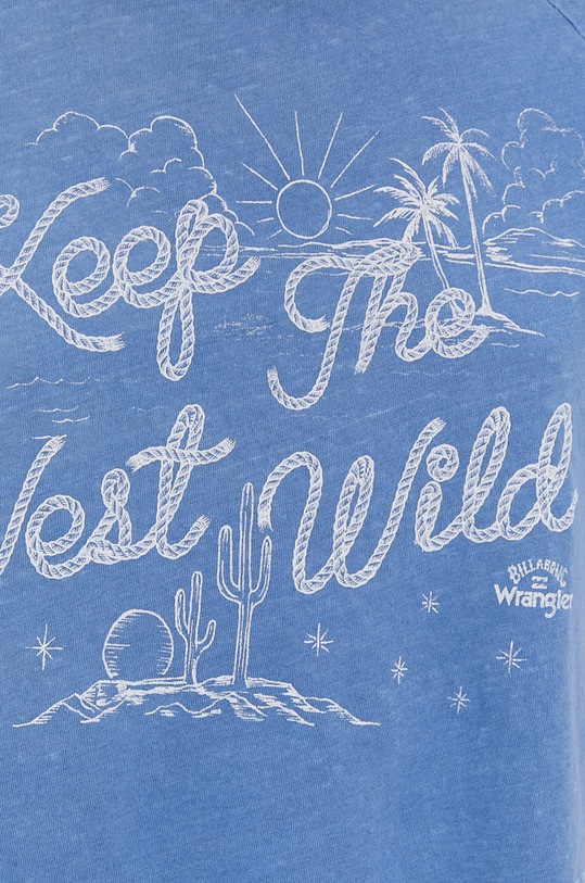 Bavlnené tričko Billabong x Wrangler Z3KT06BIF1.2866 modrá