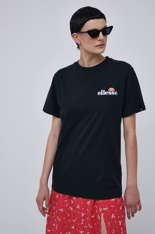 Памучна тениска Ellesse черен SGK13290