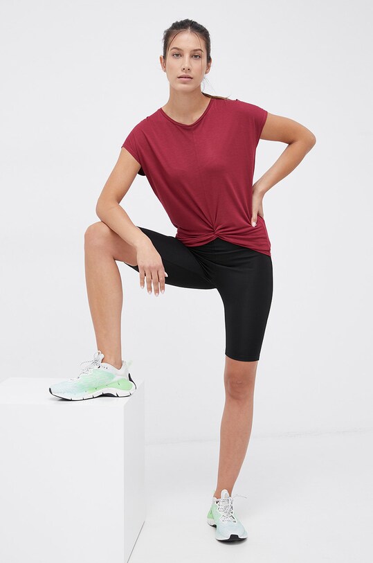 Deha - T-shirt B44230.45230 bordowy AW21