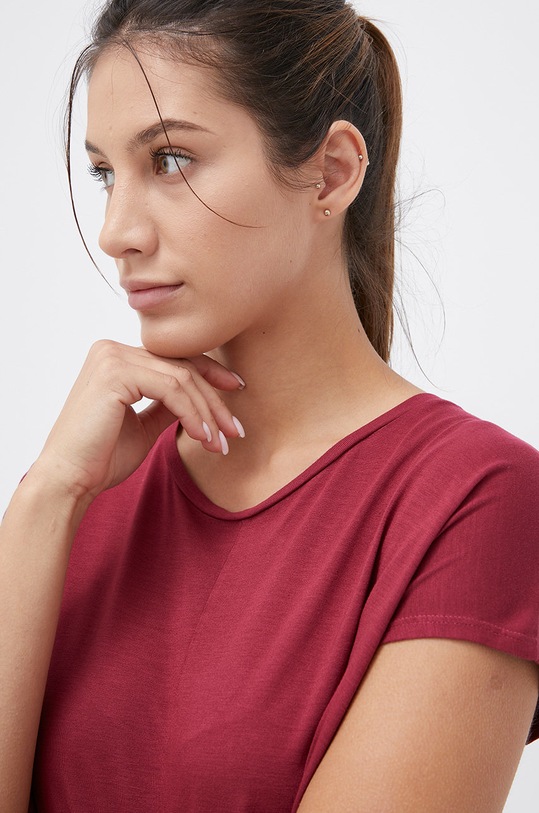 Deha - T-shirt bordowy B44230.45230
