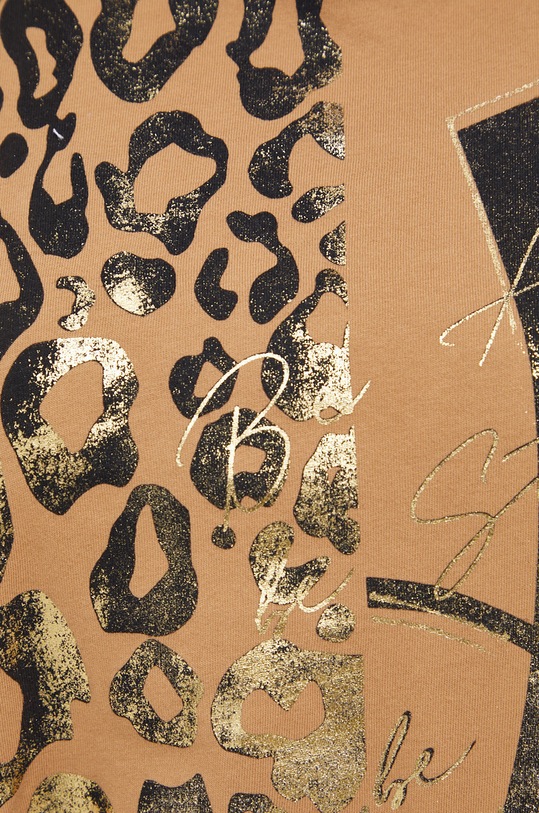 Deha T-shirt bawełniany beżowy D53079.45111