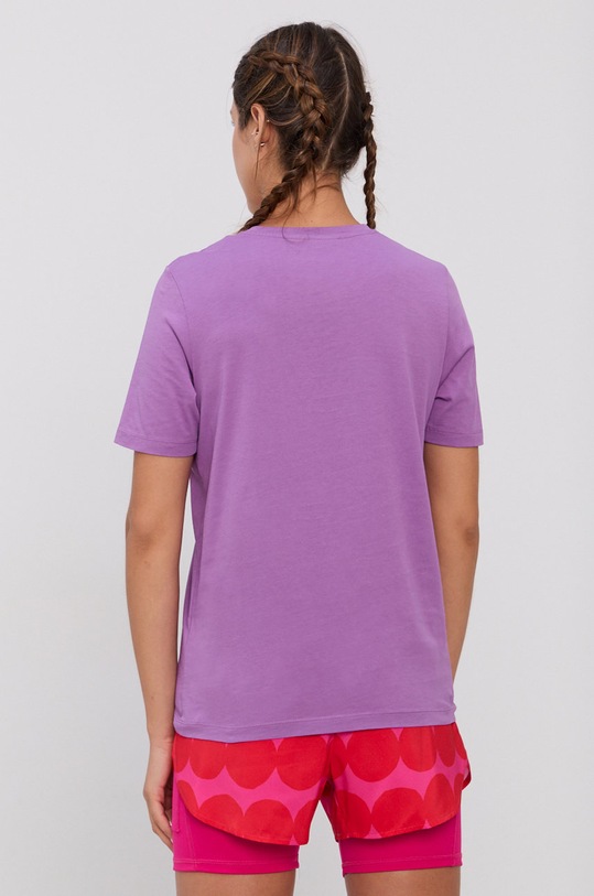 Odzież Peak Performance T-shirt bawełniany G75442 fioletowy